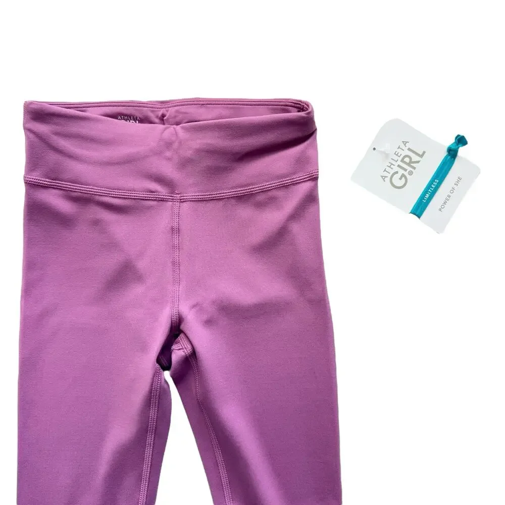 NWT Athleta Girl Mauve Chit Chat Full Length Leggings Size S(7) - Picture 2 of 4